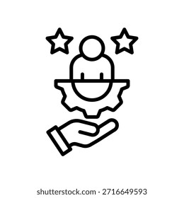 Icono de Gestión de Talento Ilustración vectorial de Línea