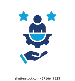 Icono de gestión de talento Ilustración vectorial mixta