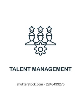 Talent Management icon. Monochrome simple Talent Development icon for templates, web design and infographics