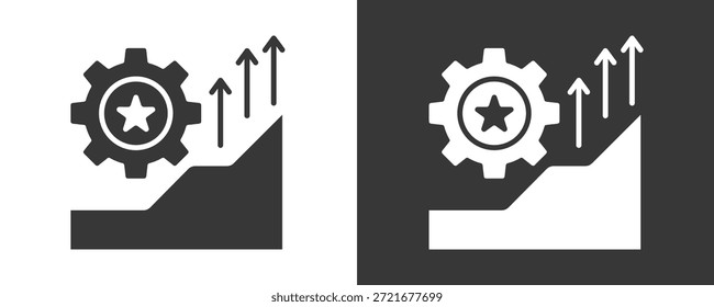 Colección De Vector Del Conjunto Del Icono De La Gestión Del Talento Aislada En Blanco Y Negro