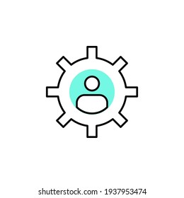 talent management icon vector illustration. modern colored icon design. isolated on white background