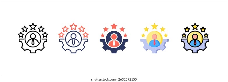 Talentmanagement-Symbolsatz für mehrere Stile
