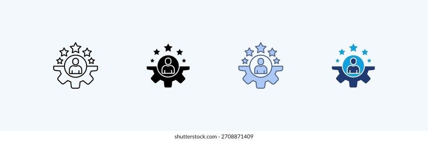 Gestión de talento Icono múltiple Ilustración Vector