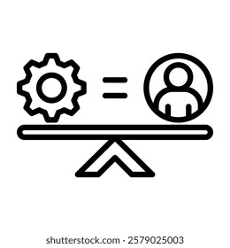 Talent Management Outline Icon Simple Vector Element For Design