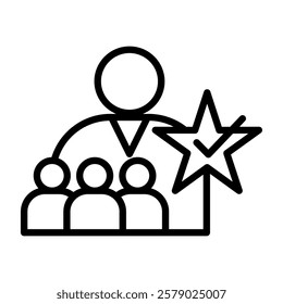Talent Management Outline Icon Simple Vector Element For Design
