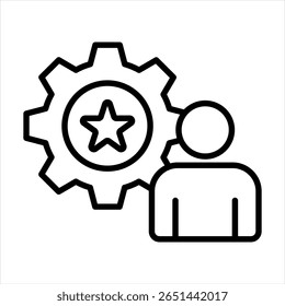 Icono de esquema de gestión de talento Ilustración vectorial