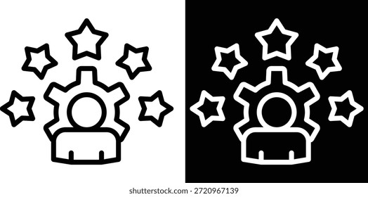 Gestión de talentos Versión de dos tonos en fondo blanco y negro