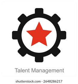 Diseño de concepto de icono de Vector de gestión de talento