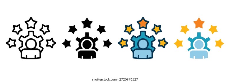 Icono de Web de gestión de talento colección de estilo múltiple