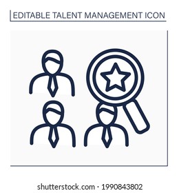 Talent Marketplace Line Icon. Provides Human Resources Management Services To Provide Comprehensive Service To Enterprises.Talent Management Concept. Isolated Vector Illustration. Editable Stroke