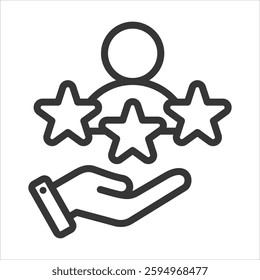 Talent Outline Icon Vector Illustration