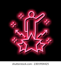 talent people value neon light sign vector. talent people value illustration
