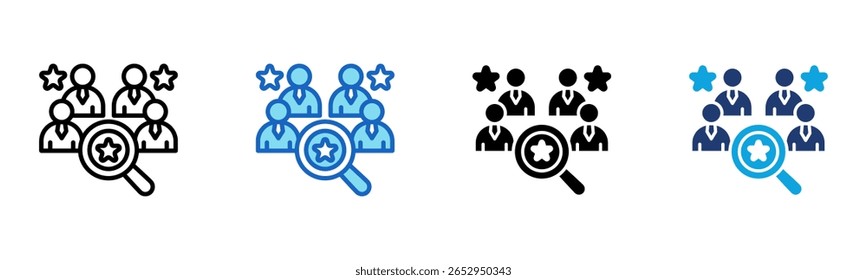 Icono de la piscina de talento Multi Style Ilustración vectorial