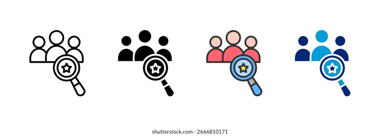 Talent Pool Icon Set Multiple Style Collection
