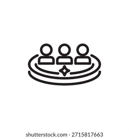 Talentpool-Symbol, das die Kandidaten-Pipeline, die Beschaffungsstrategie und die Rekrutierungsdatenbank symbolisiert, die qualifizierte Bewerber, Personalberatung, Personalplanung und strategische Einstellungen repräsentiert.