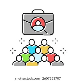 talent pool recruitment business work job color icon vector. talent pool recruitment business work job sign. isolated symbol illustration
