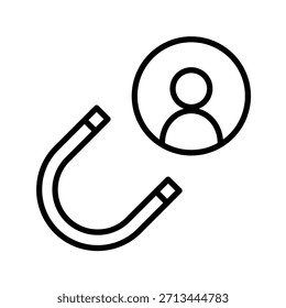 Icono de esquema de retención de talento Ilustración vectorial