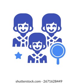 Talent Review Icon Mixed Vector Illustration