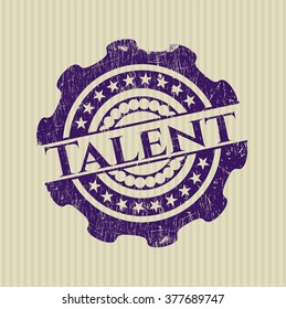 Talent rubber grunge texture stamp