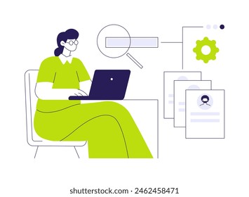 Talentsuche Abstrakte Konzept Vektorillustration. Personalverantwortlicher, der Stellenangebote und Mitarbeiter sucht, offene Stellen, Personal, Headhunting-Agentur, Mitarbeiter gesucht abstrakte Metapher.
