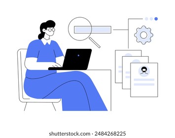 Talent search abstract concept vector illustration. HR manager posting vacancy and searching employees, open vacancies, human resources, headhunting agency, employee wanted abstract metaphor.