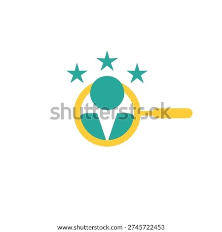 Talent search icon for candidate discovery, staff selection, and recruitment strategy.