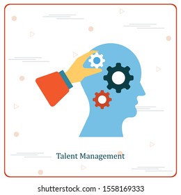Talent search icon concept. Talent search vector linear illustration, symbol, sign