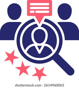 Talent Search Icon Fill Vector Illustration