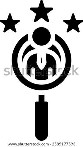 Talent Search Icon Glyph Vector Illustration