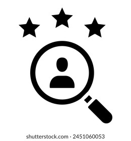 Talent Search icon line vector illustration