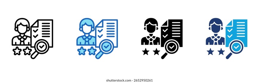 Icono de Búsqueda de talento Ilustración vectorial de estilo múltiple