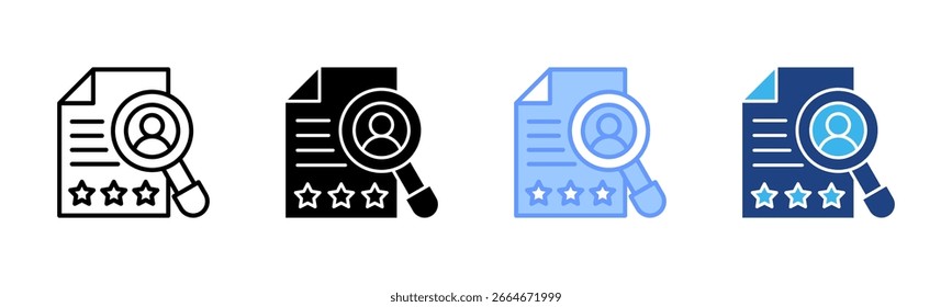 Talent Search icon set multiple style collection