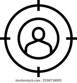 talent search icon. Thin linear style design isolated on white background