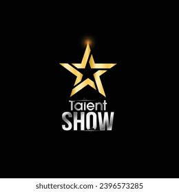 Talent show event logo vector illustration