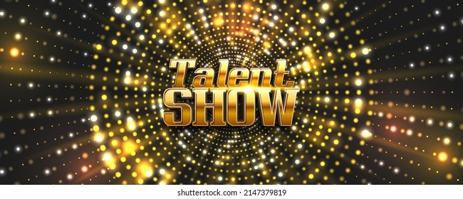 Talent Show sign on bright background. Vector illustration.