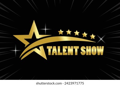 Talent show or star search show logo for a talented singer.