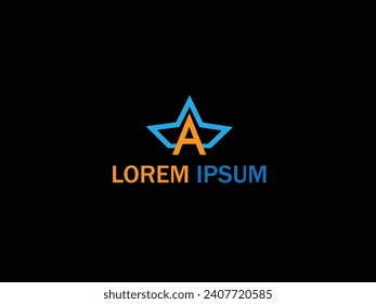 Talent show text in the star on a dark background. Shiny glowing Vector illustration and logo design.