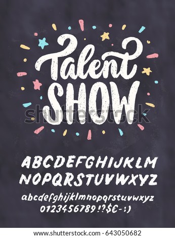 talent show vector chalkboard sign template stock vector royalty talent show poster