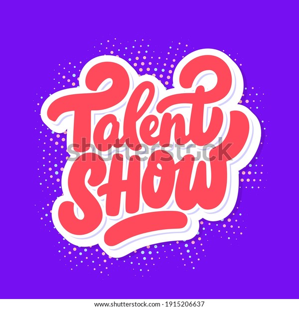 Espectáculo de talento. Cartel grabado a: vector de stock (libre de ...