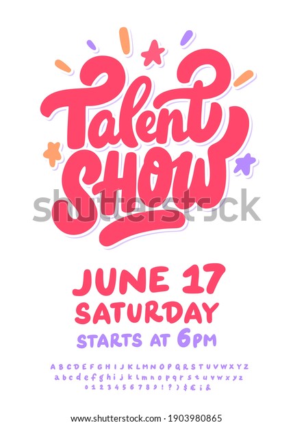 Talent Show Vector Lettering Invitation Stock Vector (Royalty Free ...