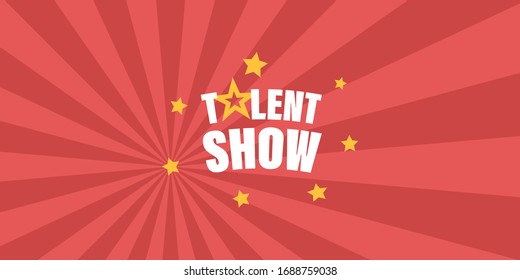 Talent Show Vector Letters Illustration