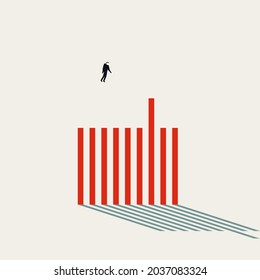 Talento y sobresalto del concepto de vector de multitudes. Símbolo de éxito, caza de cabezas, carrera. Ilustración mínima de eps10.