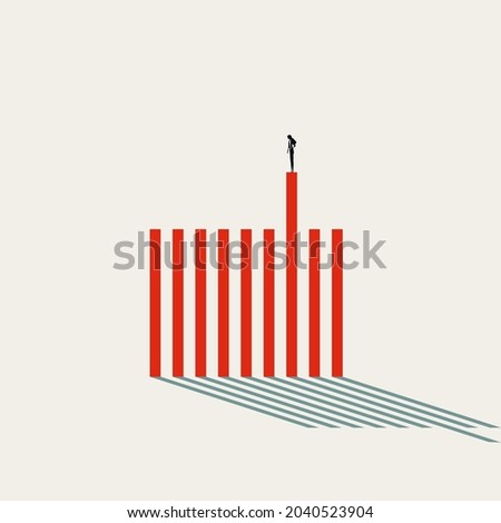 Talent and standing out of the crowd vector concept. Symbol of success, headhunting, career. Minimal eps10 illustration.
