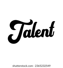 texto de talento sobre fondo blanco.