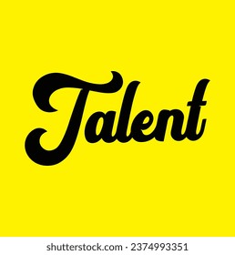 texto de talento sobre fondo amarillo.