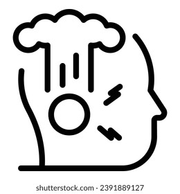 Talent thinking icon outline vector. Critical think. Mind skill