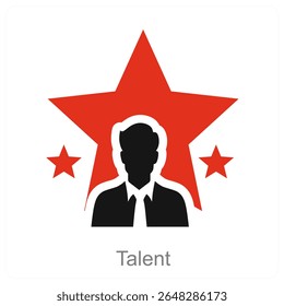 Diseño de concepto de icono de Vector de talento