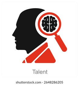 Diseño de concepto de icono de Vector de talento