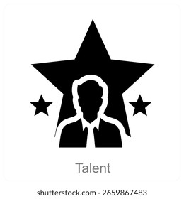 Diseño de concepto de icono de Vector de talento