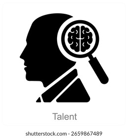 Diseño de concepto de icono de Vector de talento